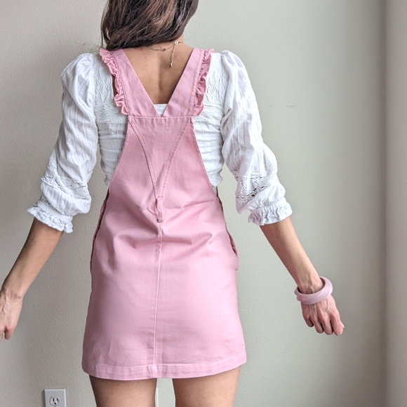 Pink Heart Valentine Romper Overalls - Picture 2 of 10